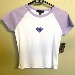 NWT lavender and white size medium shirt.